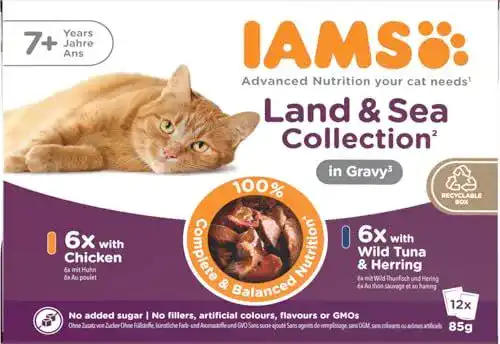 Iams Delights Senior Katzenfutter Nass für ältere Katzen
