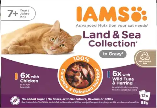Iams Delights Senior Katzenfutter Nass für ältere Katzen