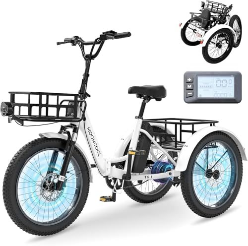 E-Bike Dreirad Mooncool für Erwachsene mit 250 W Motor und herausnehmbarem Akku