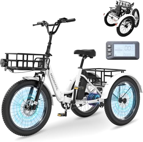 E-Bike Dreirad Mooncool für Erwachsene mit 250 W Motor und herausnehmbarem Akku