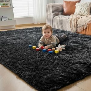 Hochflor Teppich CHOSHOME für Wohnzimmer, Schlafzimmer und Flur