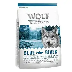 Wolf of Wilderness Hundefutter für ausgewachsene Hunde Blue River Lachs, 12 kg