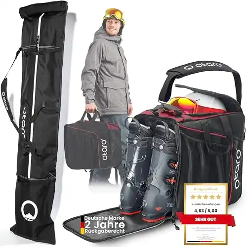 Skitasche Otaro Skischuhtasche Classic Set Bordeauxrot 44 L