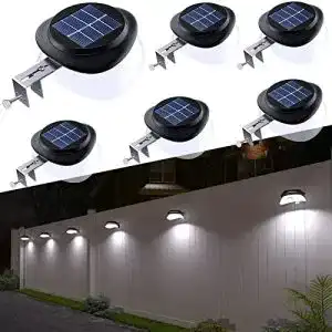 Dachrinnen Solarleuchten 6 Stück von Jsot LED Wandleuchten für Außen