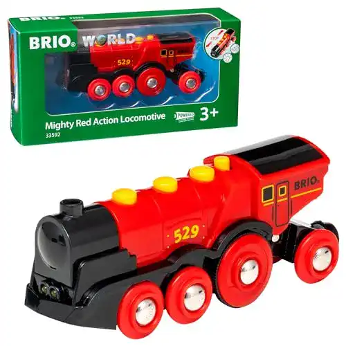 Holzeisenbahn elektrische Lok Brio World 33592 Rote Lola