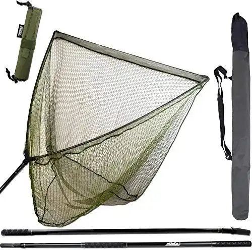 Karpfenkescher Set von Angel-Berger mit Tasche und Net Float