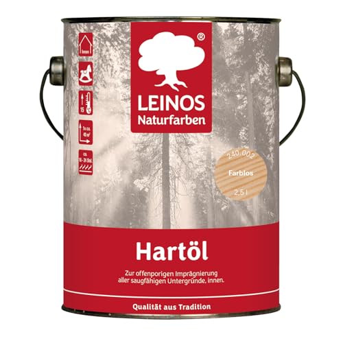 Hartöl Leinos Naturfarben Holzöl 750 ml Farblos für Möbel