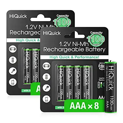 HiQuick AAA Akku 1100mAh Ni-MH, wiederaufladbare Micro AAA Batterien