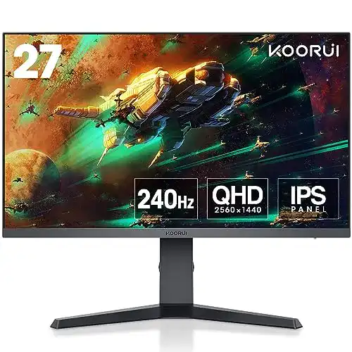 Koorui 27 Zoll WQHD Gaming Monitor mit 240Hz und 1ms Reaktionszeit