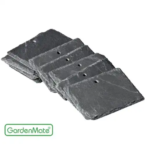 10er Set Schiefertafeln aus Schiefer 10×7 cm für Garten und Veranstaltungen