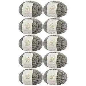 Alpakawolle zum Stricken – 10x Happy Wool Alpaca Mix in Hellgrau