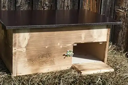 Schildkrötenhaus aus Fichtenholz mit Boden und Tür