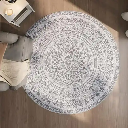 Orientteppich Songmics Home rund, Outdoor-Teppich im Boho-Stil, 160 cm