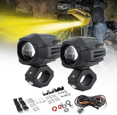 Motorrad LED Zusatzscheinwerfer Co Light 2 Stück, Nebelscheinwerfer