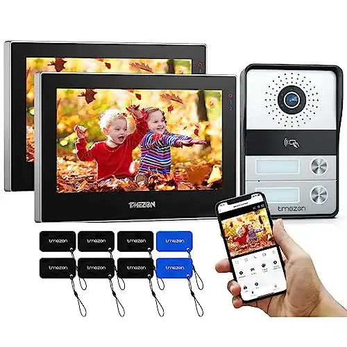 Türsprechanlage für 2-Familienhäuser TMEZON WLAN IP Video mit 7 Zoll Touchscreen