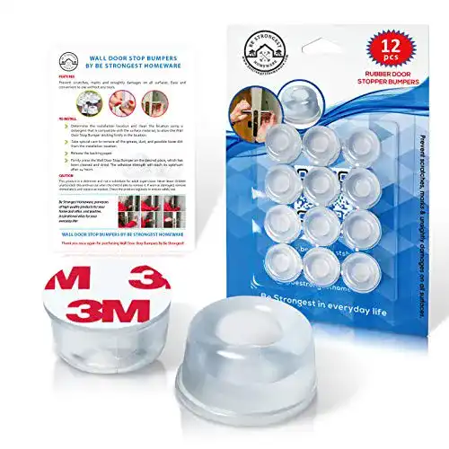 Türstopper Be Strongest Homeware – Transparente Wandstopper im 12er Set