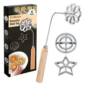 Ausstechformen Tortillada – 4-teiliges Set für Bunuelos mit Holzgriff