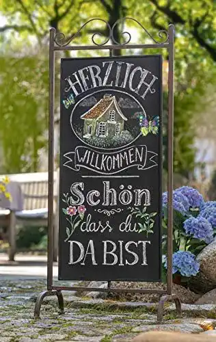 Kreidetafel Dekoleidenschaft Arabeske aus Metall im Antik-Stil