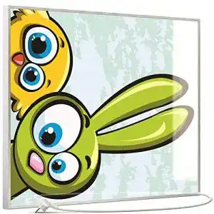 Steinfeld Infrarotheizung mit Glasbild und Thermostat Made in Germany