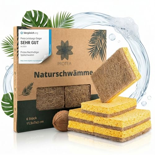 Spülschwamm Protea aus nachhaltigen Kokosfasern, 6er Set