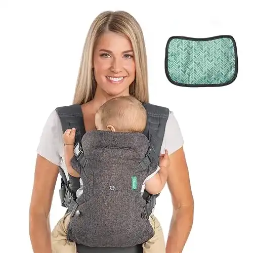 Babytrage INFANTINO Flip Advanced 4-in-1-Trage mit Lätzchen