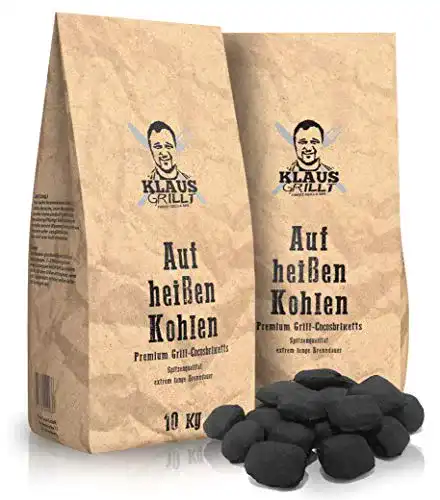 Kokosbriketts Klaus Grillt Cocos Grillkohle 20kg