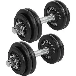 Kurzhantel Set MOVIT Pro, Gusseisen, 2x 15kg, 30mm Standard