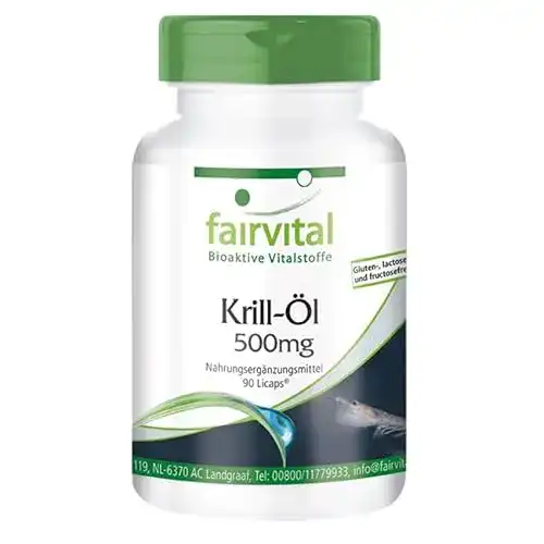 Krillöl Fairvital – 500mg Krill-Öl Kapseln, 90 LiCaps