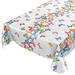 Wachstischdecke ANRO abwaschbar mit Schmetterlingsmotiv 100x140cm