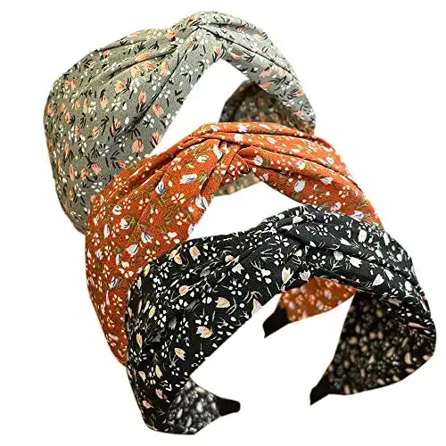Haarreif Huanmaye 3er Set für Frauen Boho Stirnbänder mit Elastizität