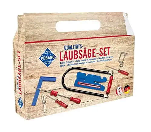 Laubsäge-Set Pebaro 101P mit 15 Teilen im Tragegriff-Karton