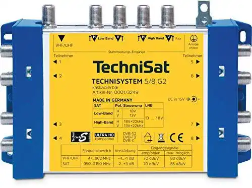Multischalter TechniSat TechniSystem 5/8 G2 mit Netzteil