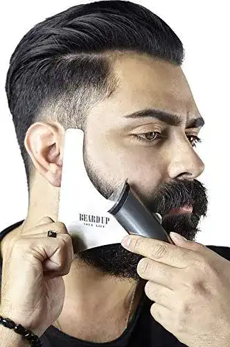 Bartschablone Beard Up Your Life aus Premium Edelstahl für Bartstyling