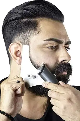 Bartschablone Beard Up Your Life aus Premium Edelstahl für Bartstyling
