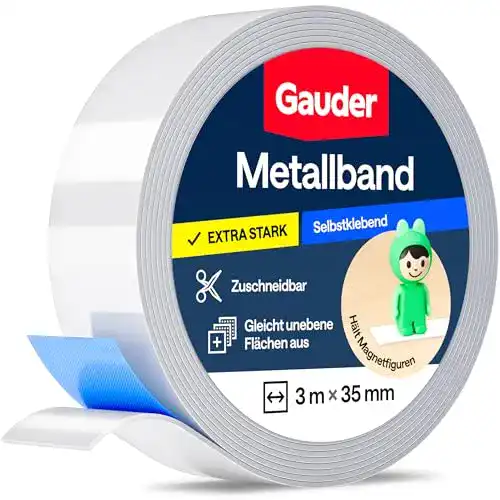 Magnetband GAUDER selbstklebend aus Stahlblech in Weiß