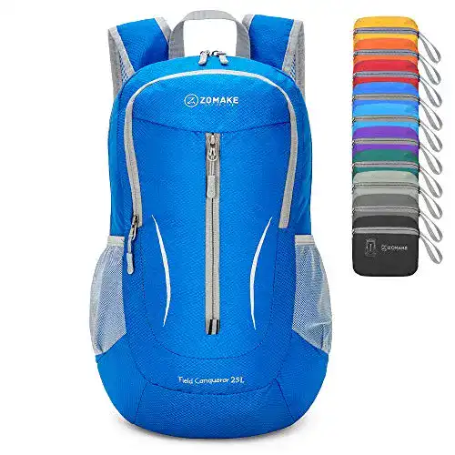Zomake Ultraleichter Faltbarer Rucksack mit 25 Litern Volumen