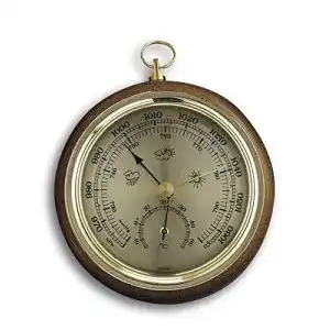TFA Dostmann Barometer und Thermometer Analog 45.1000.01 zur Wettervorhersage