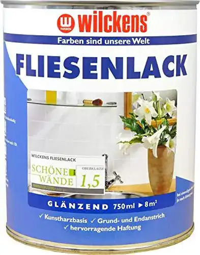Fliesenlack Wilckens glänzend, 750 ml in Weiß