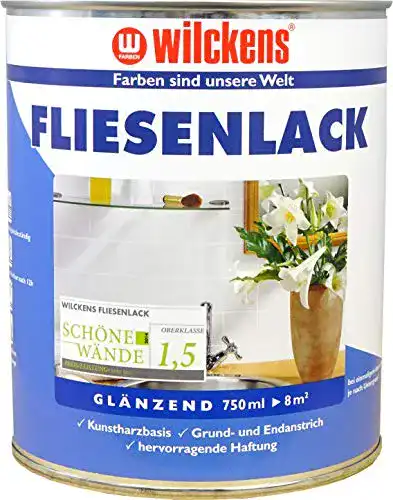 Fliesenlack Wilckens glänzend, 750 ml in Weiß