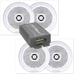 Bluetooth Deckenlautsprecher Set von Lyndahl mit Verstärker und Einbaulautsprechern