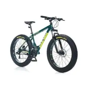Corelli Zengo Fatbike mit HD-Bremse und 21-Gang-Schaltung in Grün und Grau