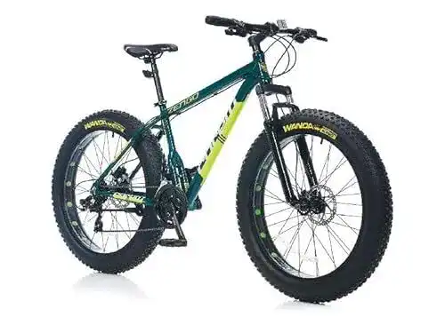 Corelli Zengo Fatbike mit HD-Bremse und 21-Gang-Schaltung in Grün und Grau