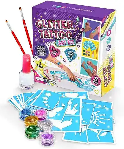 Glitzertattoos Original Stationery Glitter Tattoo Set für Kinder