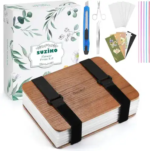 Blumenpresse Suziko Set 6 Schichten 16 x 21 cm für Pflanzenpressung