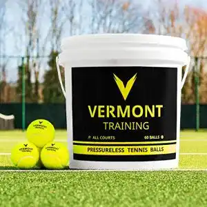 Drucklose Tennisbälle Vermont Trainingsbälle im 60er-Eimer