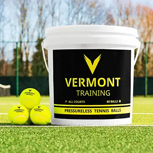Drucklose Tennisbälle Vermont Trainingsbälle im 60er-Eimer