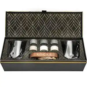 Granit-Eiswürfel für Whiskey – Kühlsteine und Gläser Set