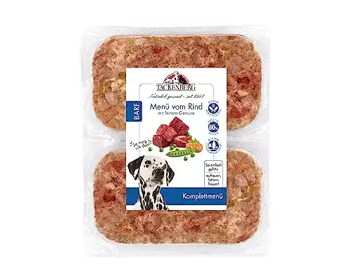 Tackenberg Barf Menü mit Rindfleisch für Hunde – 14 x 500 g