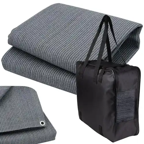 Zeltteppich mit 12 Heringen und Tasche 200×200 cm