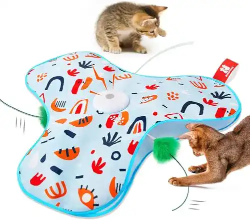 Interaktives Katzenspielzeug elektrisch Potaroma mit Federautomatik